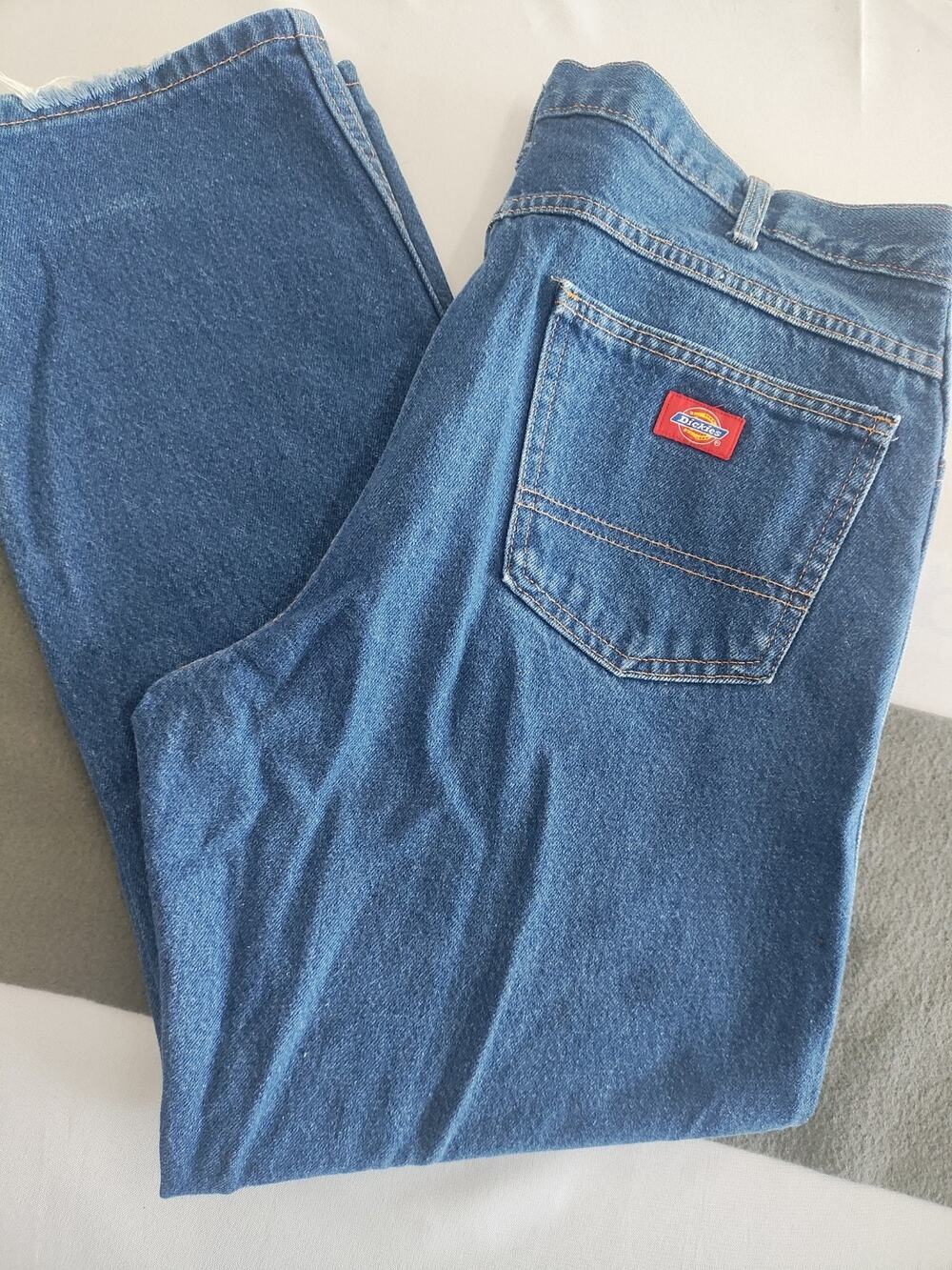 Vintage Dickies 36x30 5 Pocket Blue Jeans Work 100% Cotton Regular Fit